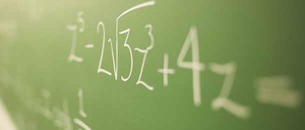 Maths on a blackboard.